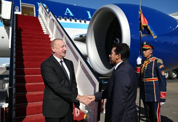 Prezident İlham Əliyev Misirə işgüzar səfərə gəlib (FOTO)