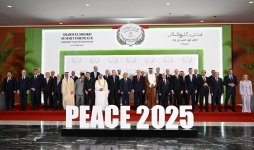 Prezident İlham Əliyevin sosial şəbəkə hesablarında Yaxın Şərq Sülh Sammitindən paylaşım edilib (FOTO)