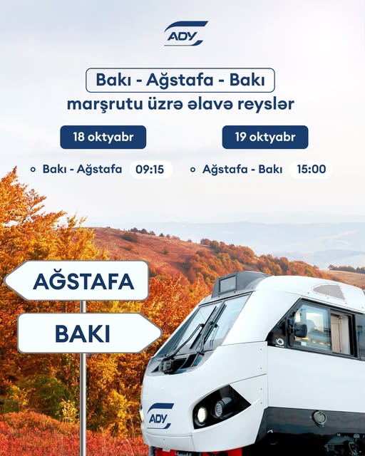 Bakı-Ağstafa-Bakı istiqamətində əlavə qatar reysləri təyin edilir