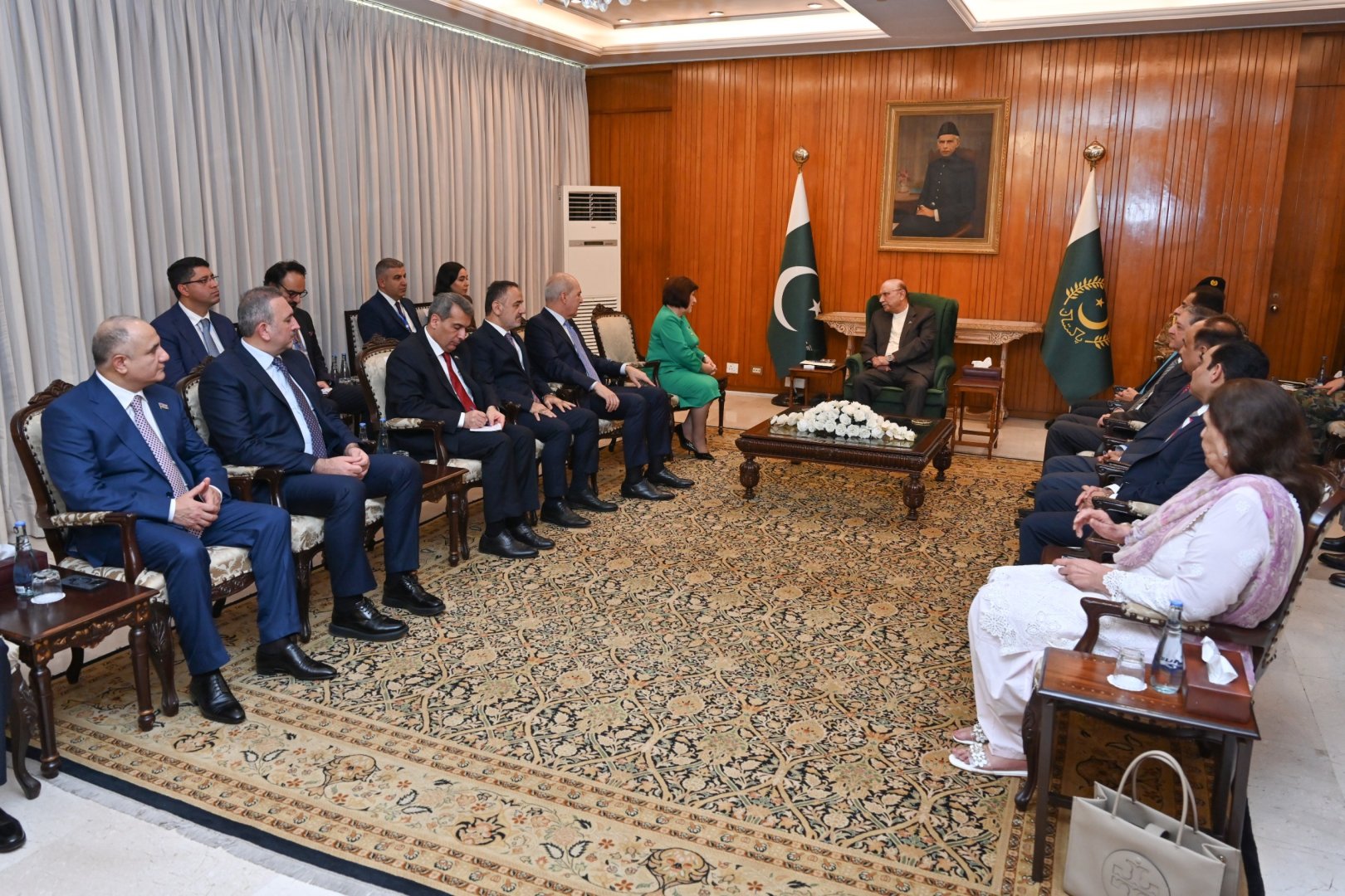 Pakistan Prezidenti Sahibə Qafarova və Numan Kurtulmuşu qəbul edib (FOTO)