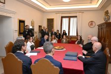 Birinci vitse-prezident Mehriban Əliyeva Vatikanda Müqəddəs Pavel Bazilikasının baş keşişi ilə görüşüb (FOTO)