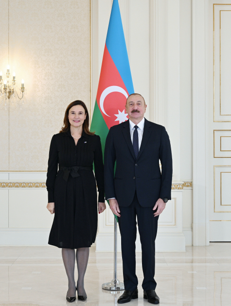 Prezident İlham Əliyev Avropa İttifaqının ölkəmizdəki nümayəndəliyinin yeni təyin olunmuş rəhbərinin etimadnaməsini qəbul edib (FOTO)