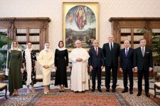 Birinci vitse-prezident Mehriban Əliyeva Roma Papası XIV Leo ilə görüşüb (FOTO/VİDEO)