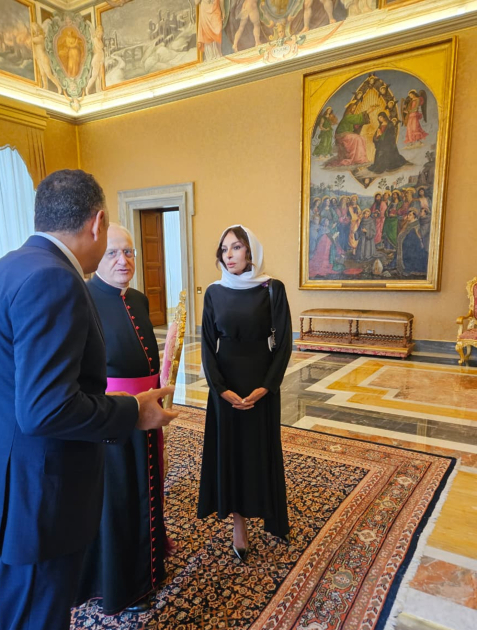 Birinci vitse-prezident Mehriban Əliyeva Roma Papası XIV Leo ilə görüşüb (FOTO/VİDEO)