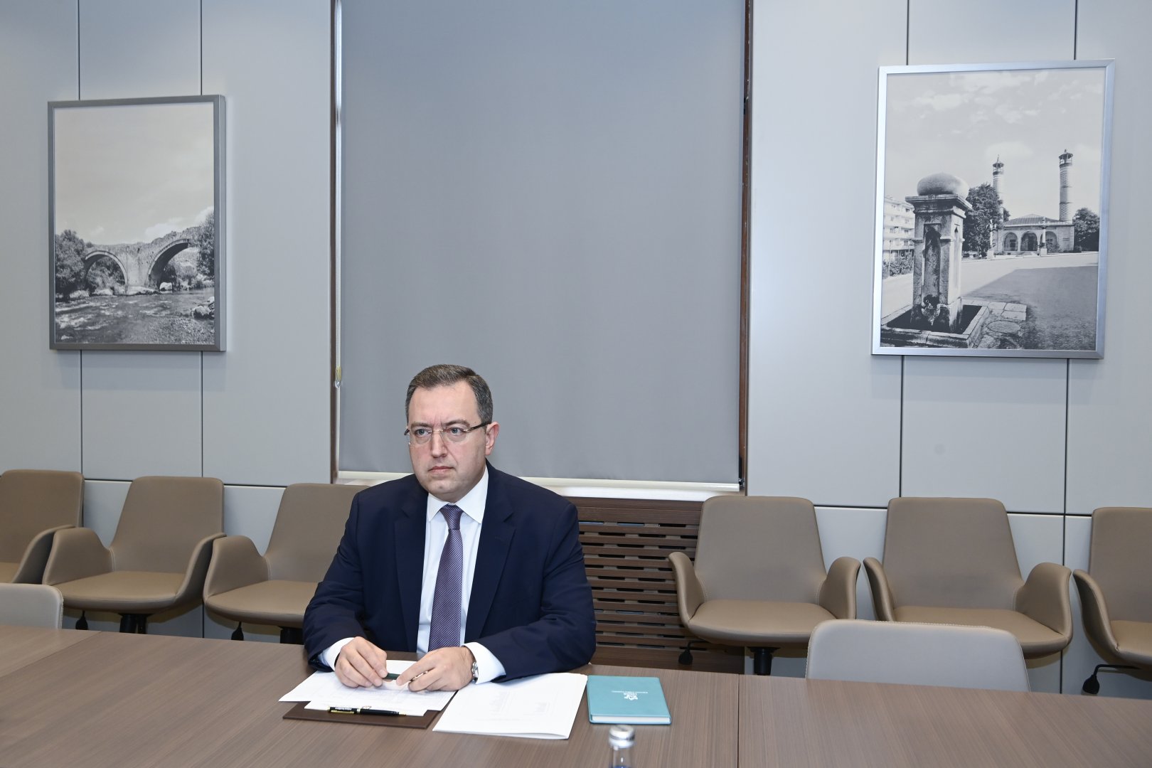 Ceyhun Bayramov İƏT Əmək Mərkəzinin baş direktoru ilə görüşüb (FOTO)