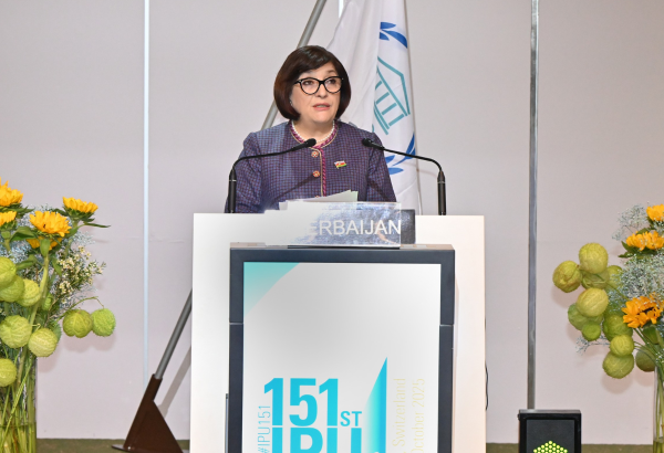 Milli Məclisin sədri Sahibə Qafarova Parlamentlərarası İttifaqın 151-ci Assambleyasında çıxış edib (FOTO)