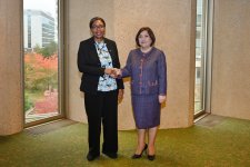 Sahibə Qafarova Cenevrədə Namibiya və Bosniya və Herseqovinanın parlament sədrləri ilə görüşüb (FOTO)