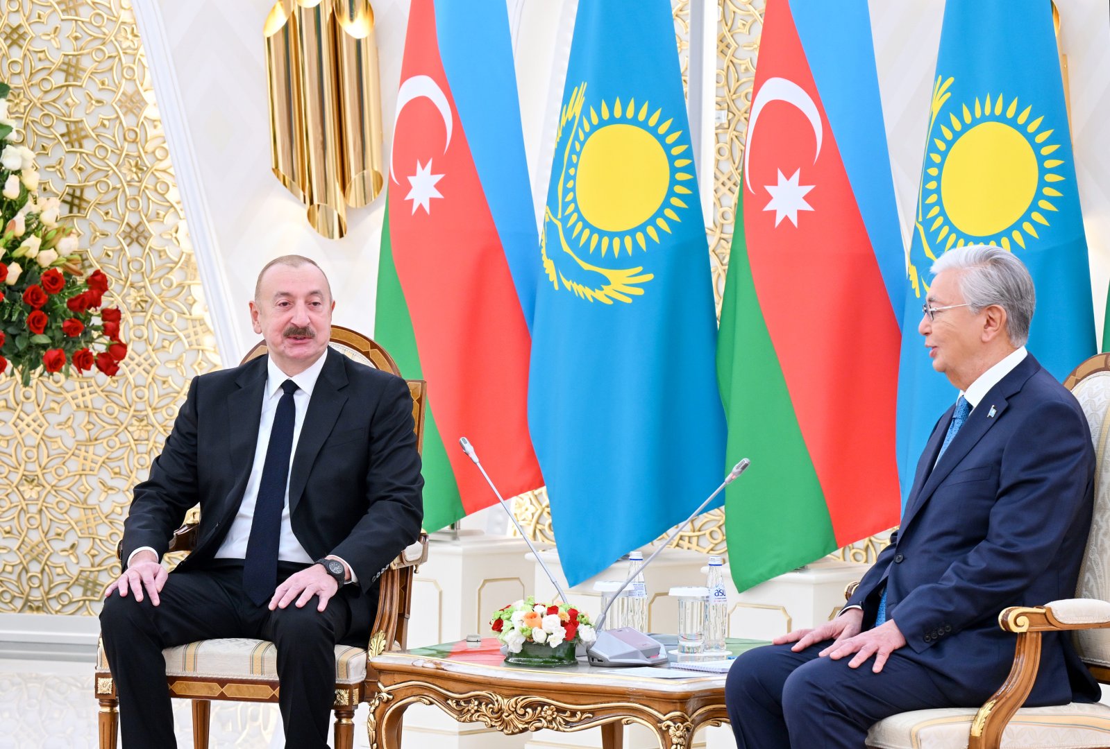 Astanada Prezident İlham Əliyevin Qazaxıstan Prezidenti Kasım-Jomart Tokayev ilə təkbətək görüşü olub (FOTO)