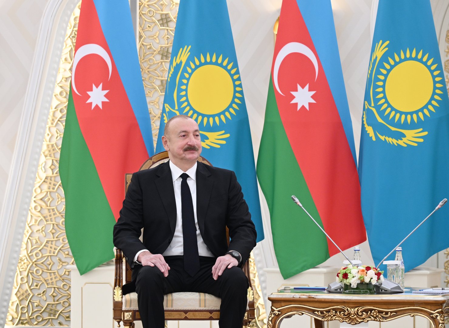 Astanada Prezident İlham Əliyevin Qazaxıstan Prezidenti Kasım-Jomart Tokayev ilə təkbətək görüşü olub (FOTO)