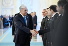 Prezident İlham Əliyevin Astanada rəsmi qarşılanma mərasimi olub (YENİLƏNİB) (FOTO)