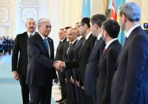 Prezident İlham Əliyevin Astanada rəsmi qarşılanma mərasimi olub (YENİLƏNİB) (FOTO)