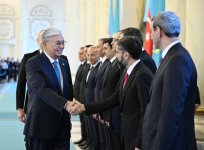 Prezident İlham Əliyevin Astanada rəsmi qarşılanma mərasimi olub (YENİLƏNİB) (FOTO)