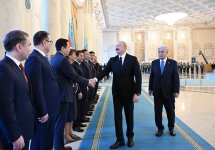 Prezident İlham Əliyevin Astanada rəsmi qarşılanma mərasimi olub (YENİLƏNİB) (FOTO)