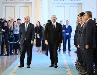 Prezident İlham Əliyevin Astanada rəsmi qarşılanma mərasimi olub (YENİLƏNİB) (FOTO)
