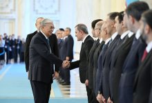 Prezident İlham Əliyevin Astanada rəsmi qarşılanma mərasimi olub (YENİLƏNİB) (FOTO)