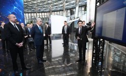 Prezident İlham Əliyev və Prezident Kasım-Jomart Tokayev Astanada “Alem.ai” Beynəlxalq Süni İntellekt Mərkəzində olublar (FOTO)