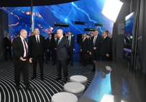 Prezident İlham Əliyev və Prezident Kasım-Jomart Tokayev Astanada “Alem.ai” Beynəlxalq Süni İntellekt Mərkəzində olublar (FOTO)