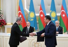 Azərbaycan-Qazaxıstan sənədləri mübadilə olunub (FOTO) (YENİLƏNİB)
