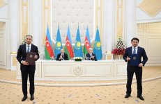 Azərbaycan-Qazaxıstan sənədləri mübadilə olunub (FOTO) (YENİLƏNİB)