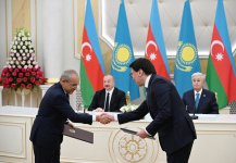 Azərbaycan-Qazaxıstan sənədləri mübadilə olunub (FOTO) (YENİLƏNİB)