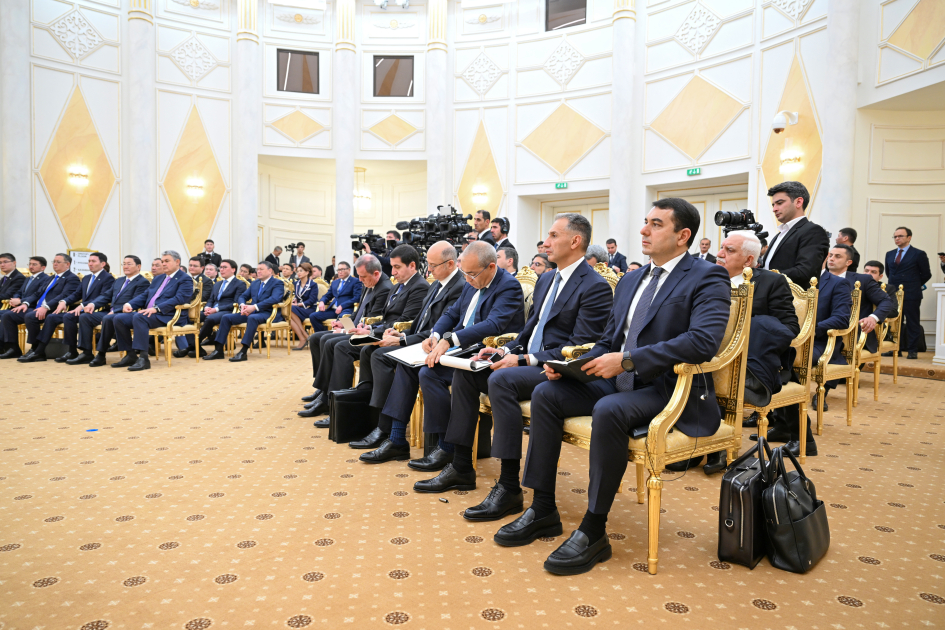 Prezident İlham Əliyev və Kasım-Jomart Tokayev mətbuata bəyanatlarla çıxış ediblər (FOTO)
