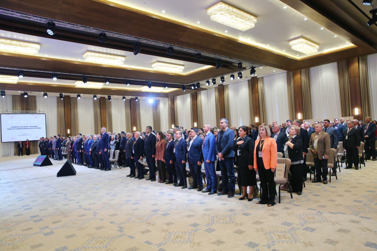 Xankəndidə Azərbaycan QHT-lərinin Əməkdaşlıq Forumunun rəsmi açılışı olub (FOTO)