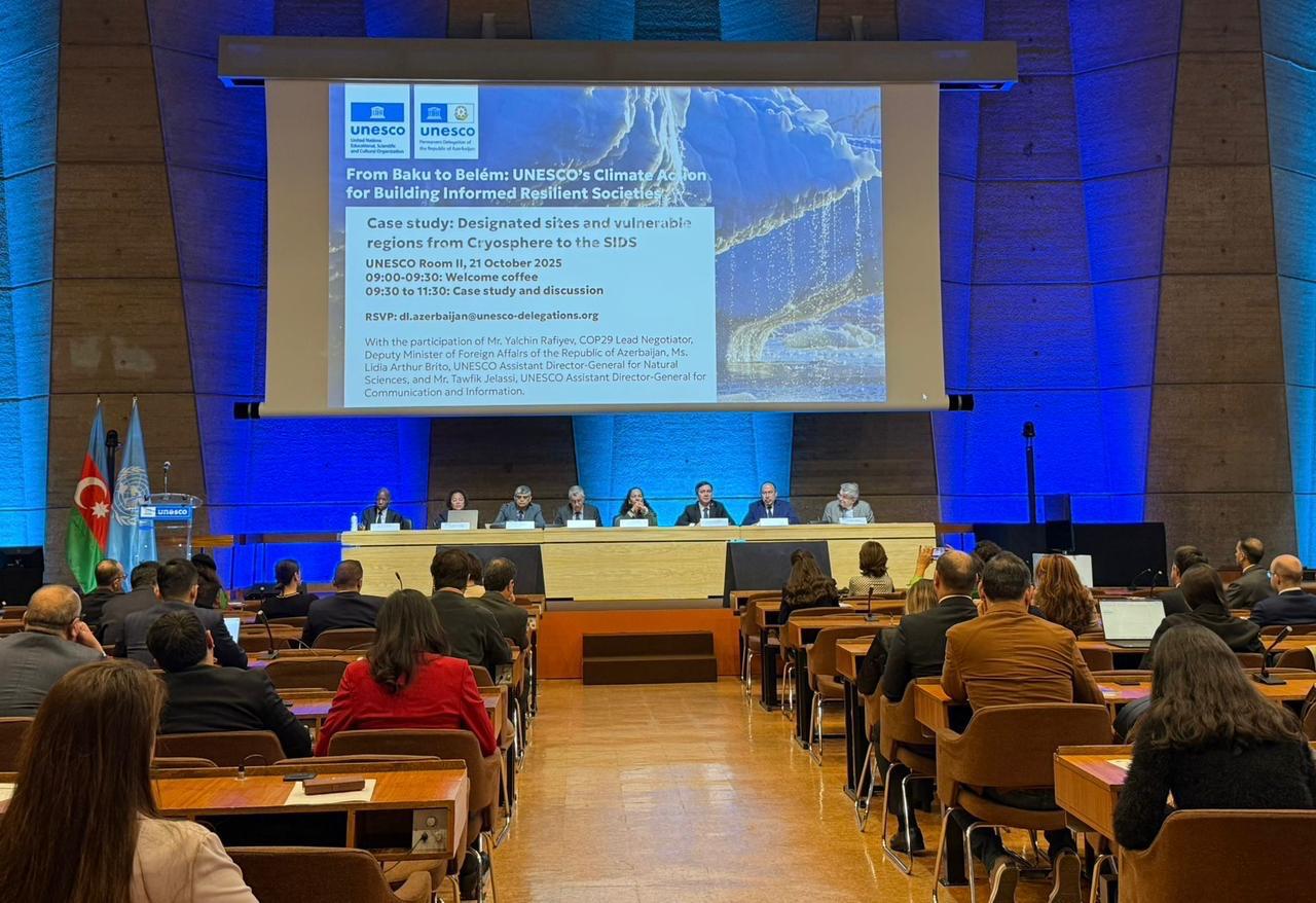 Yalçın Rəfiyev UNESCO-nun Parisdə yerləşən mənzil-qərargahında keçirilən yüksək səviyyəli tədbirdə çıxış edib (FOTO)