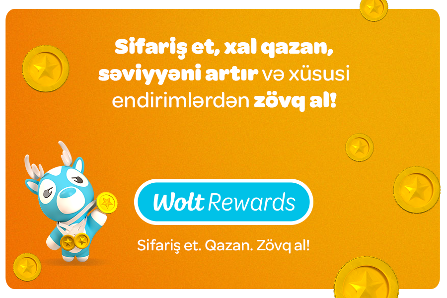 Wolt Rewards: Hər sifarişi daha faydalı edən yeni loyallıq proqramı