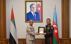 BƏƏ Xüsusi Əməliyyatlar Qüvvələrinin komandanı Azərbaycana səfər edib (FOTO)