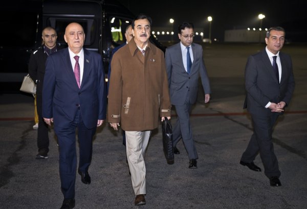 Pakistan Senatının sədri Azərbaycana səfərə gəlib (FOTO)