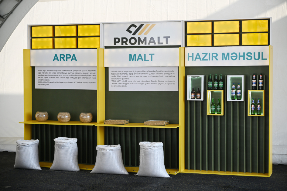 Prezident İlham Əliyev İmişlidə “Promalt” MMC-nin arpa emalı müəssisəsinin açılışında iştirak edib (FOTO)