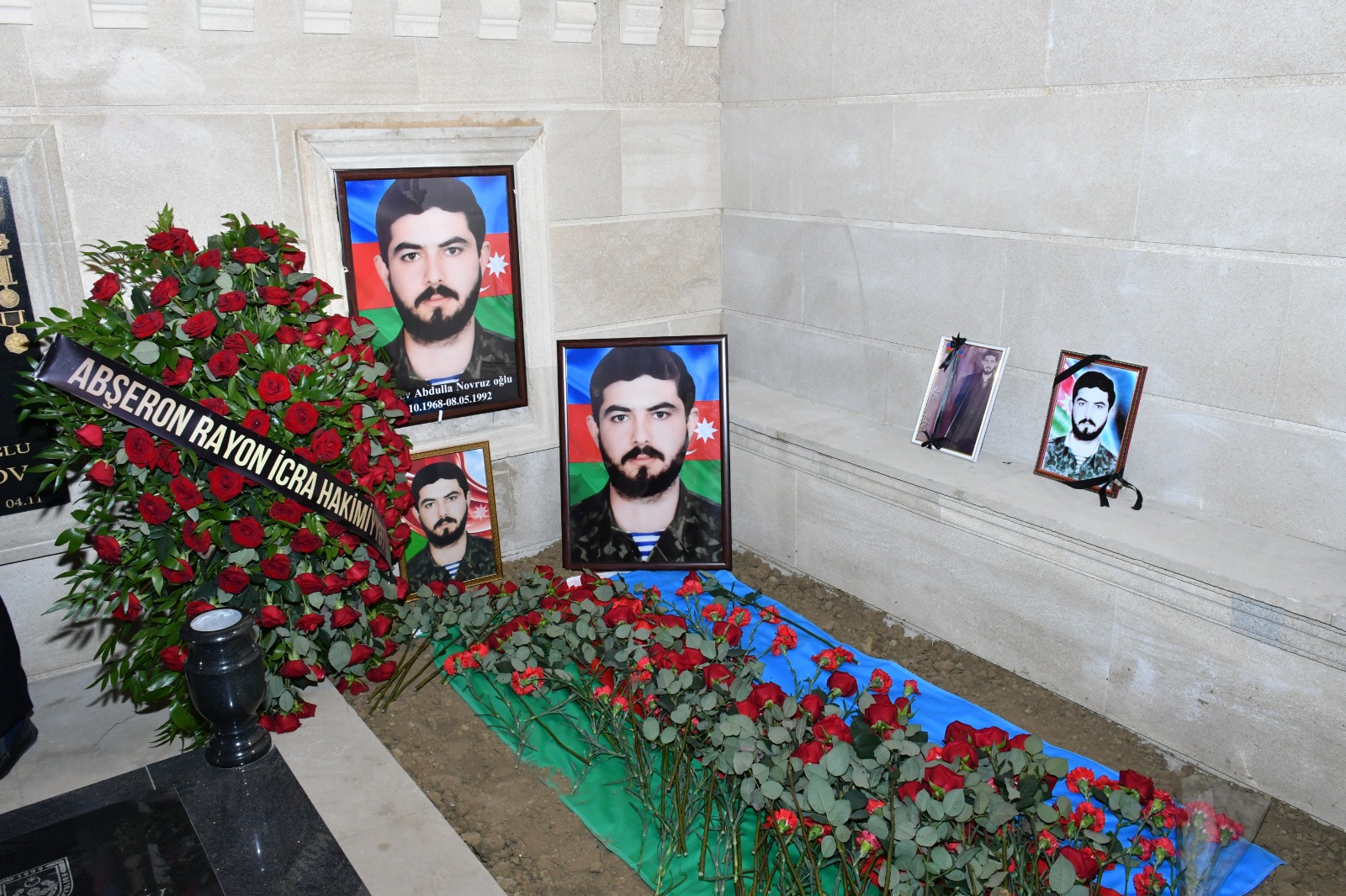 Birinci Qarabağ Müharibəsi şəhidi Abdulla Quliyevin Saray Şəhidlər Xiyabanında dəfn mərasimi keçirilib (FOTO)