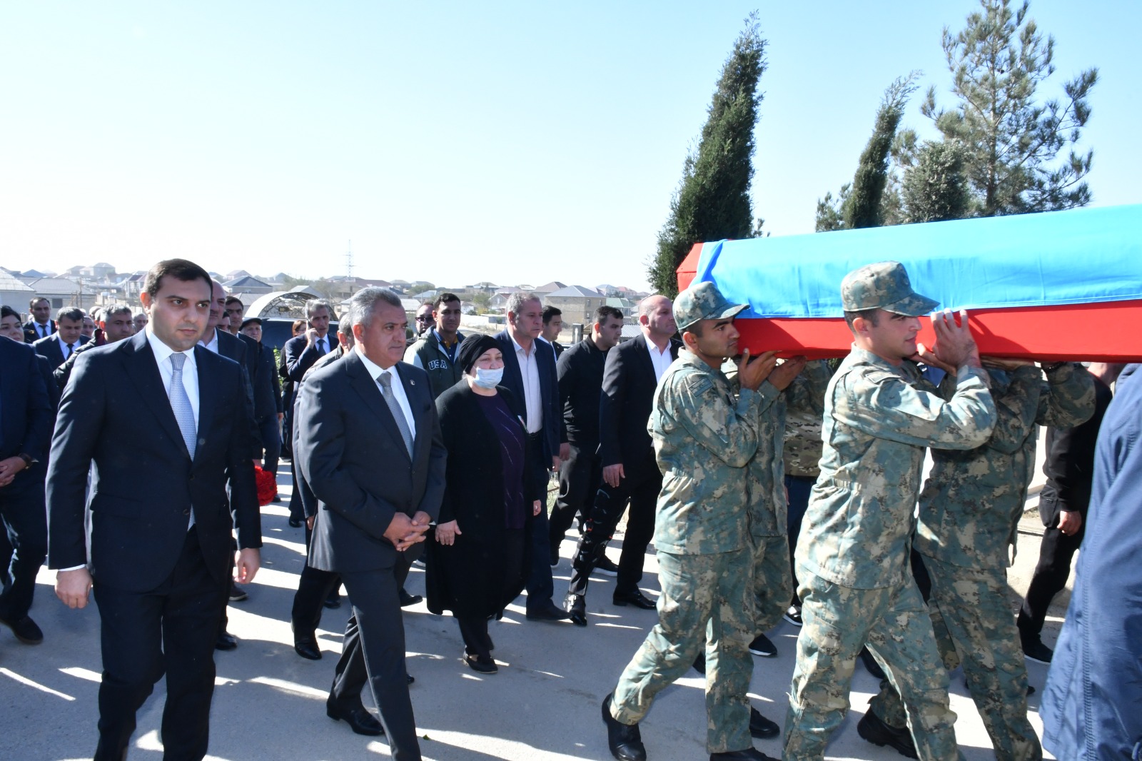 Birinci Qarabağ Müharibəsi şəhidi Abdulla Quliyevin Saray Şəhidlər Xiyabanında dəfn mərasimi keçirilib (FOTO)