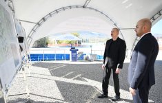 Prezidenti İlham Əliyev Cəbrayıl şəhərində ikinci və üçüncü yaşayış komplekslərinin təməlini qoyub (FOTO)