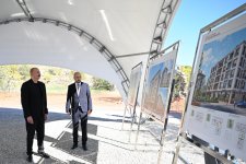 Prezidenti İlham Əliyev Cəbrayıl şəhərində ikinci və üçüncü yaşayış komplekslərinin təməlini qoyub (FOTO)