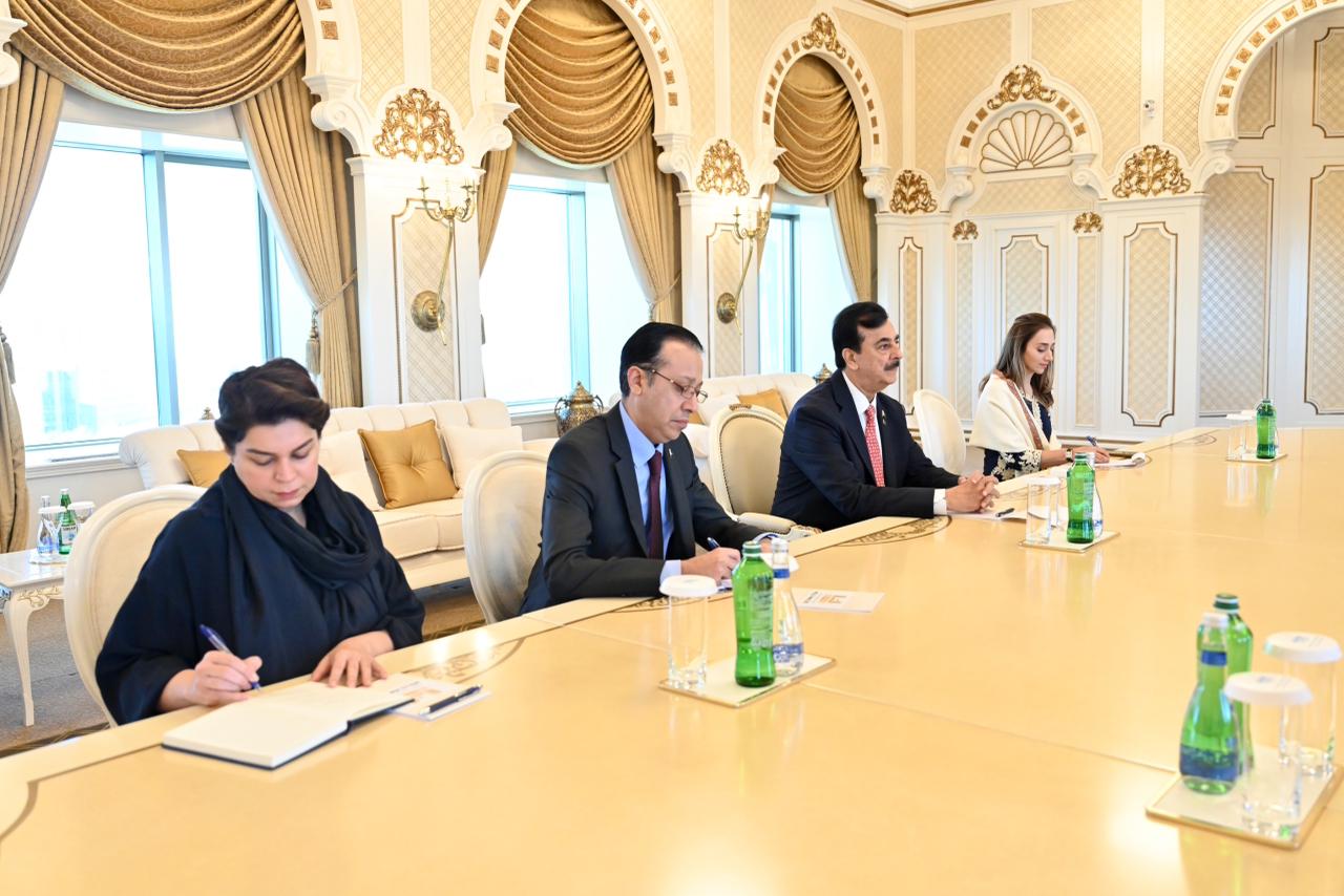 Sahibə Qafarova Pakistan Senatının sədri ilə görüşüb (FOTO)