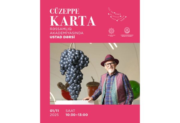 İtaliyalı heykəltəraş Cüzeppe Kartanın gənc rəssamlara ustad dərsi olacaq