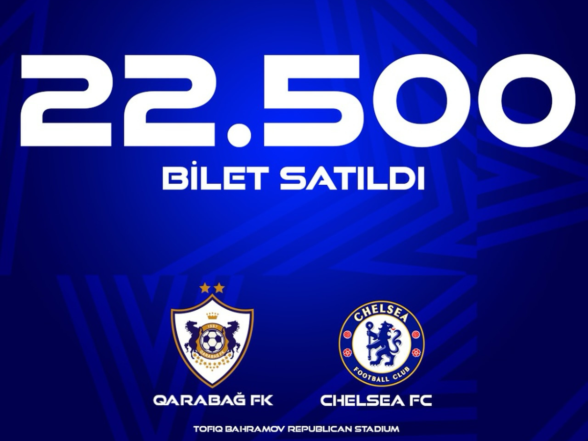 "Qarabağ" – "Çelsi" oyununa 22 500 bilet satılıb