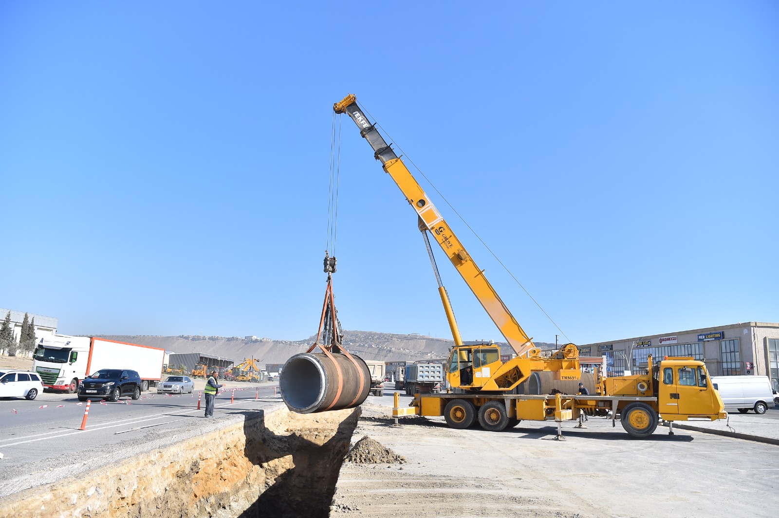 Lökbatanda 23 kilometrlik kollektor və sutəmizləyici qurğu tikilir (FOTO)