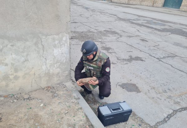 Sumqayıtda partlamamış hərbi sursat aşkarlandı