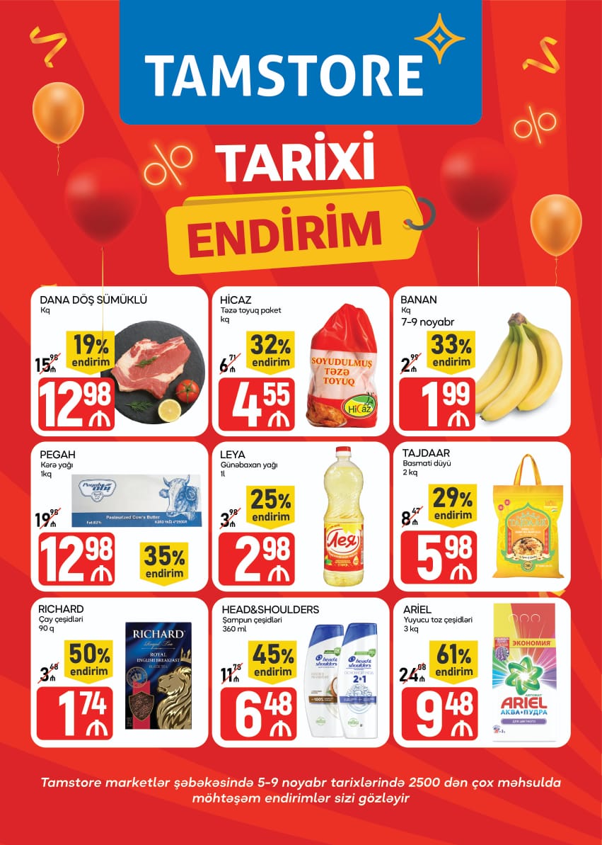 5 Gün 5 Gecə tarixi endirimlər olacaq (FOTO)