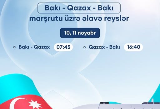 Bakı-Qazax-Bakı marşrutu üzrə əlavə reyslər təyin olunub