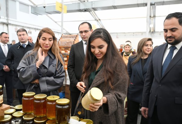 Heydər Əliyev Fondunun vitse-prezidenti Leyla Əliyeva və Bakı Media Mərkəzinin rəhbəri Arzu Əliyeva arıçılıq məhsullarının sərgi-satış yarmarkasını ziyarət ediblər (FOTO)