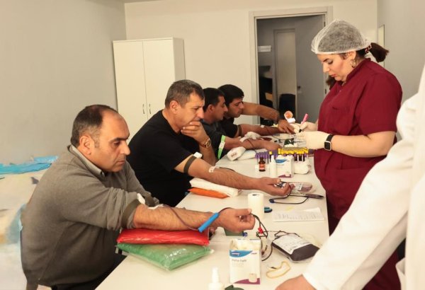Laçında qanvermə aksiyası keçirilib (FOTO)