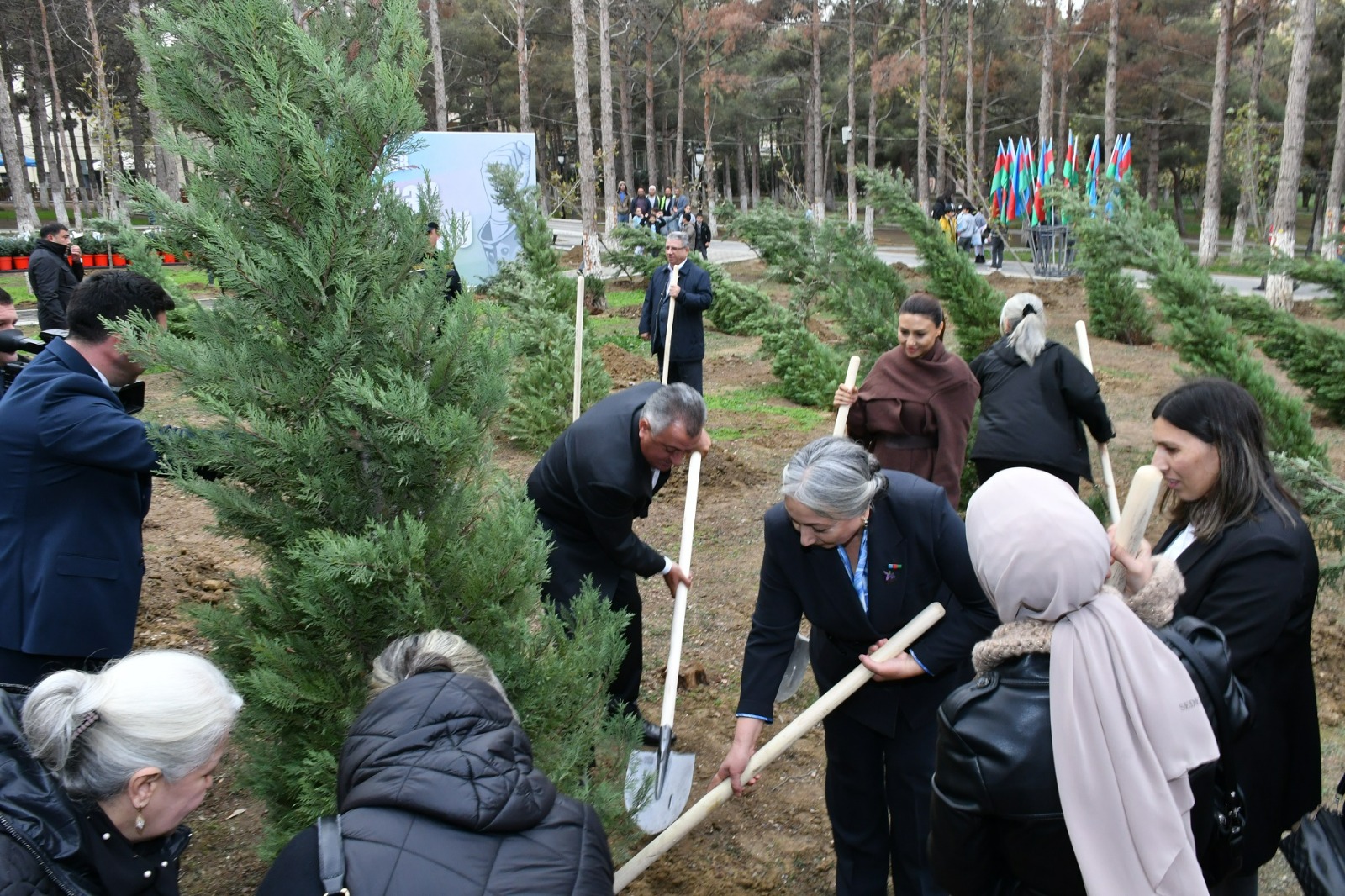 Abşeronda Zəfər Günü ilə əlaqədar ağacəkmə aksiyası keçirilib (FOTO)