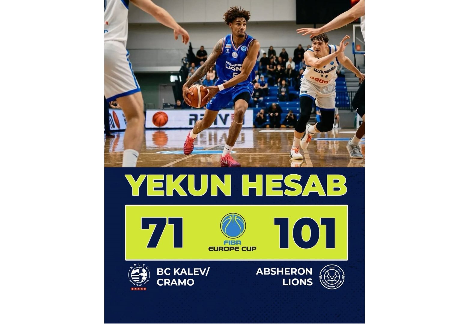 FIBA Avropa Kuboku: Azərbaycanın daha bir klubu qələbə qazanıb