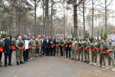 Abşeronda Zəfər Günü ilə əlaqədar ağacəkmə aksiyası keçirilib (FOTO)