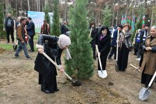 Abşeronda Zəfər Günü ilə əlaqədar ağacəkmə aksiyası keçirilib (FOTO)