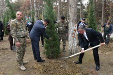 Abşeronda Zəfər Günü ilə əlaqədar ağacəkmə aksiyası keçirilib (FOTO)
