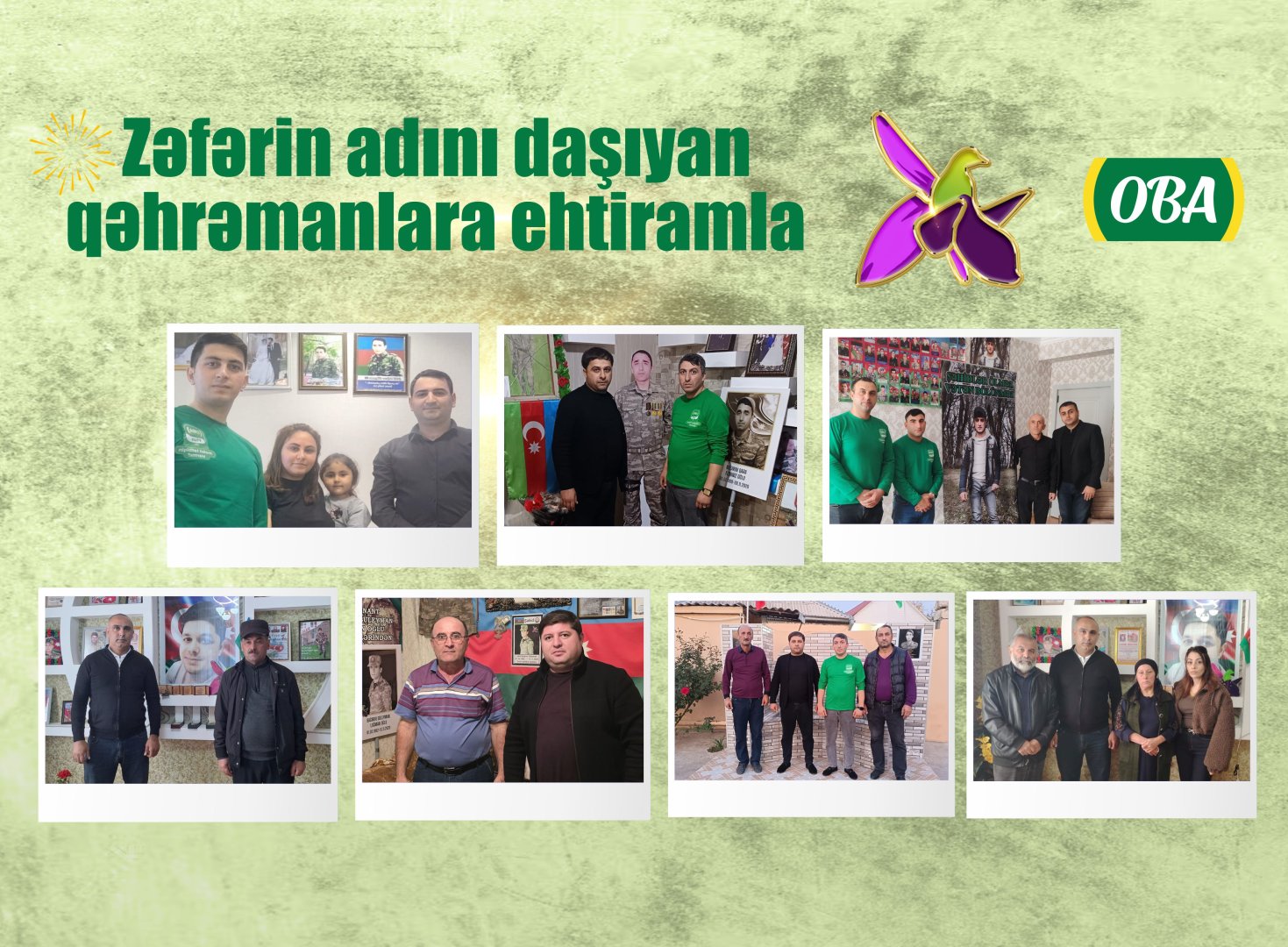 Zəfərin 5 illiyində “OBA” şəhid əməkdaşlarının ailələrini ziyarət edib və “Obamızın müzəffərləri” videoçarxını təqdim edib (VİDEO)